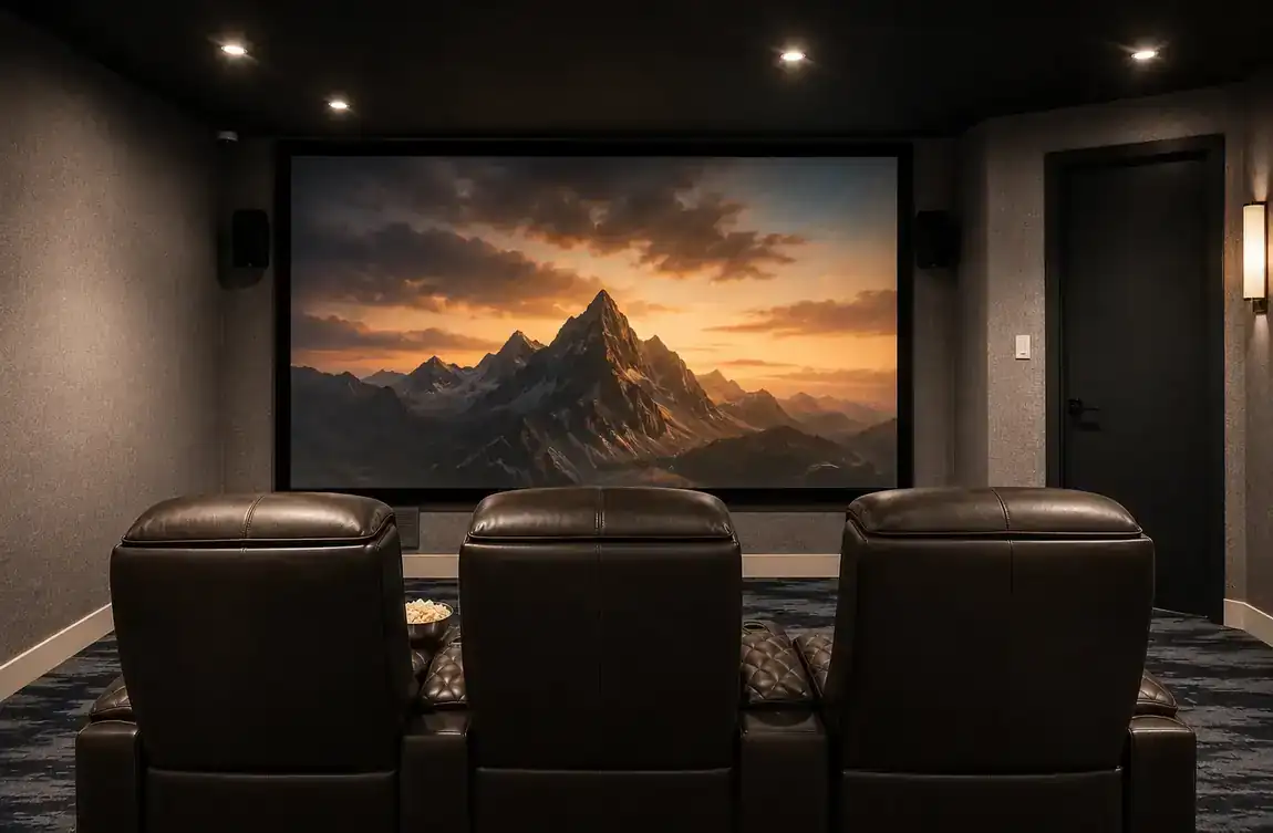 Private screening room and resident amenity