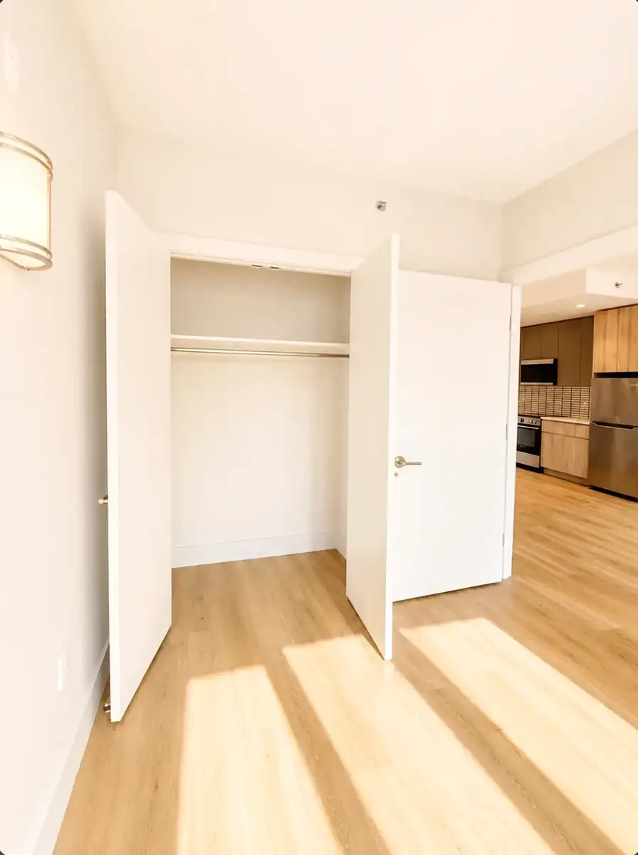 Residence 604 bedroom with double-door closet